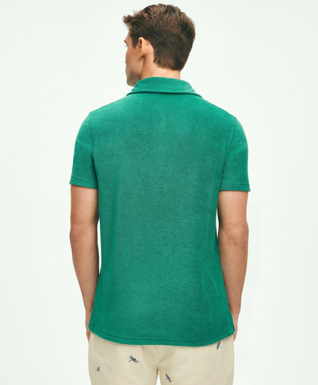 Brooks Brothers Polo Shirt in Cotton Terrycloth: Green