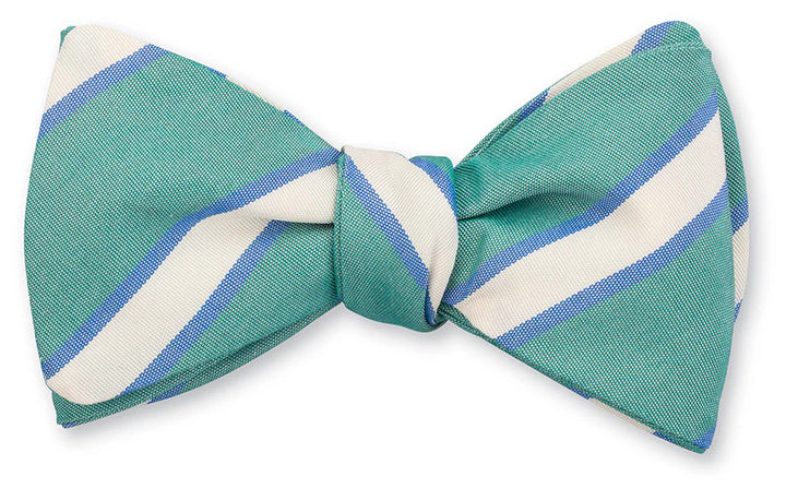 R. Hanauer Green Dudley Stripes Bow Tie