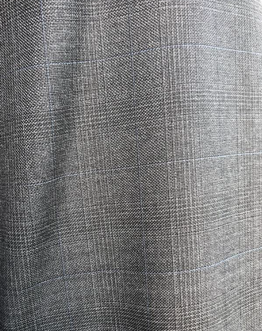 Fabric Image: Grey Glen Plaid with Blue Windowpane Overlay