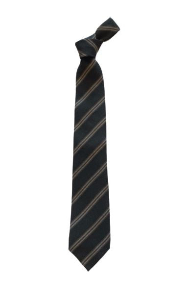 Robert Jensen Stripe Tie: Washed Grey and Brown