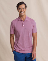 Southern Tide Oceanfront Stripe Pique Polo: Sea Pink