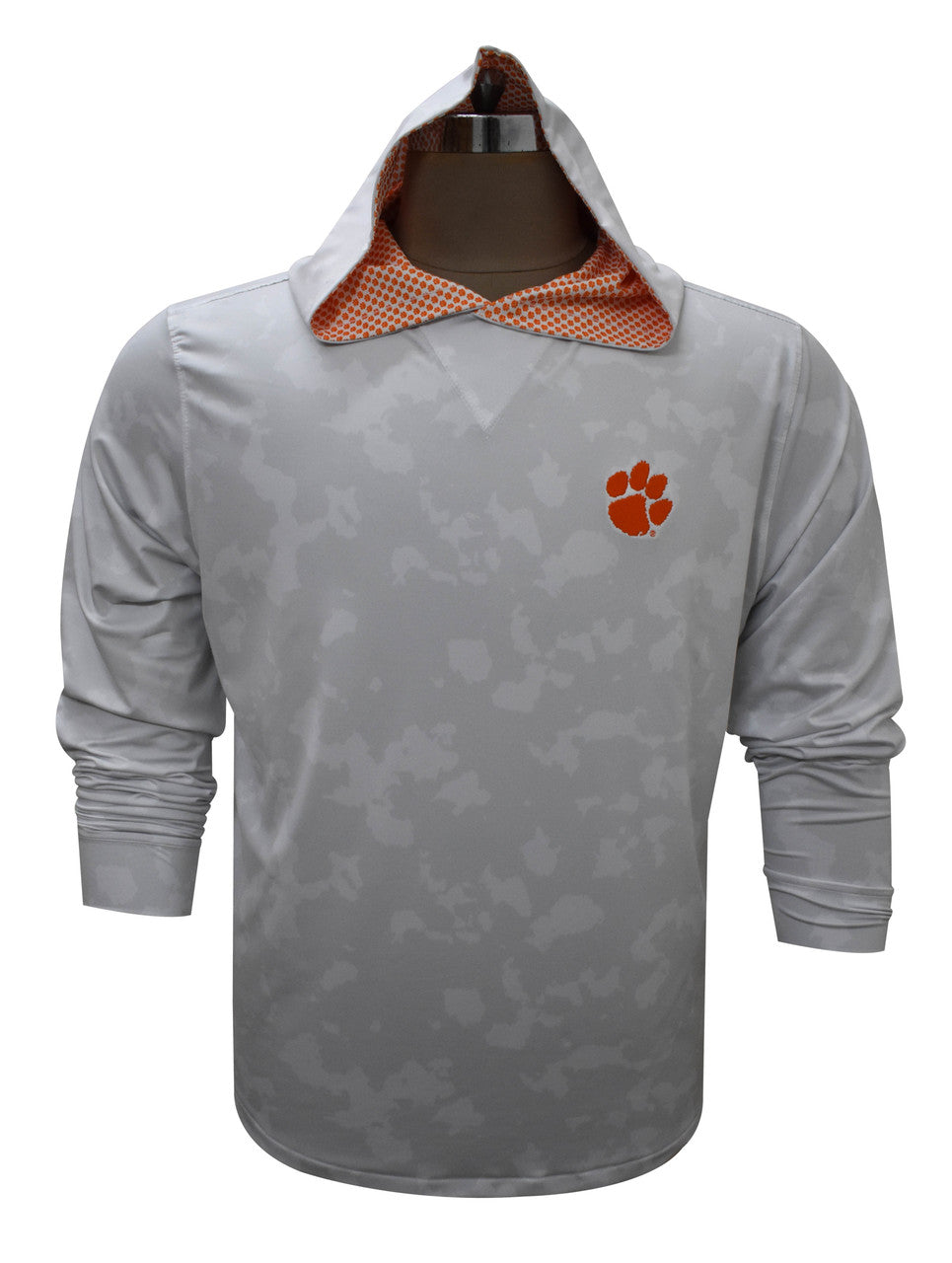 Horn Legend  Clemson University Snow Camo Hoodie: Clemson Paw