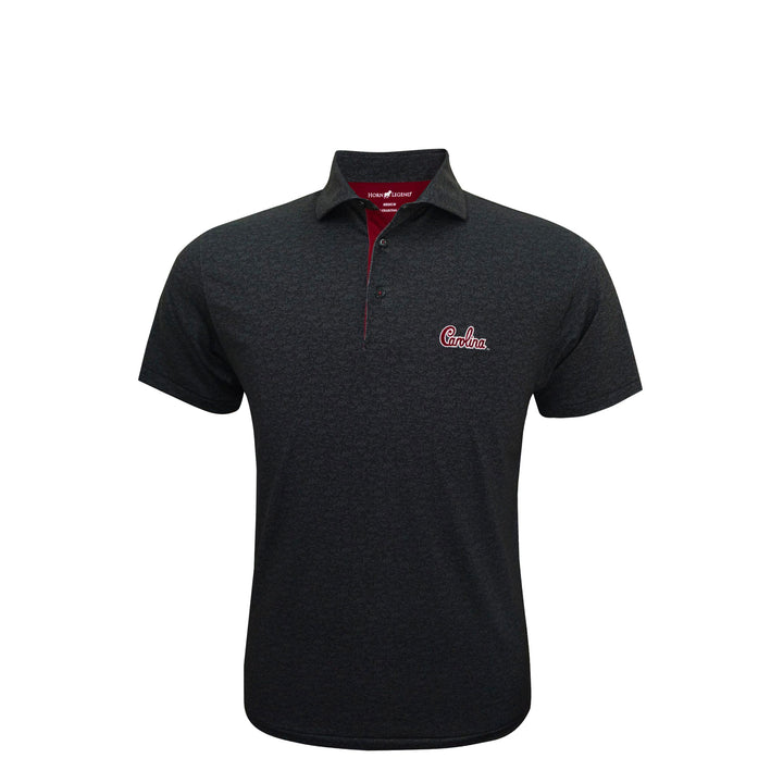 Horn Legend University of South Carolina Playbook Polo: Black/Charcoal