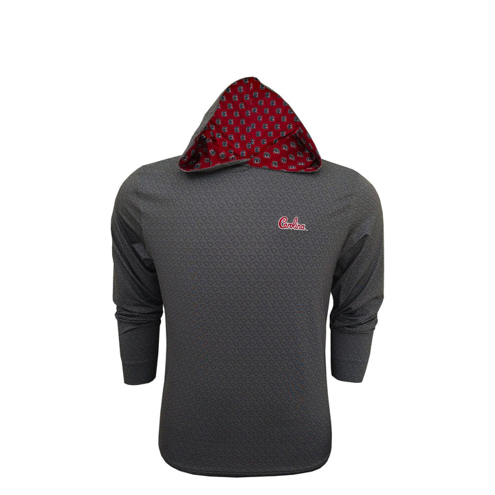 Horn Legend Unversity of South Carolina State Printed Performance Hoodie: Charcoal/Black