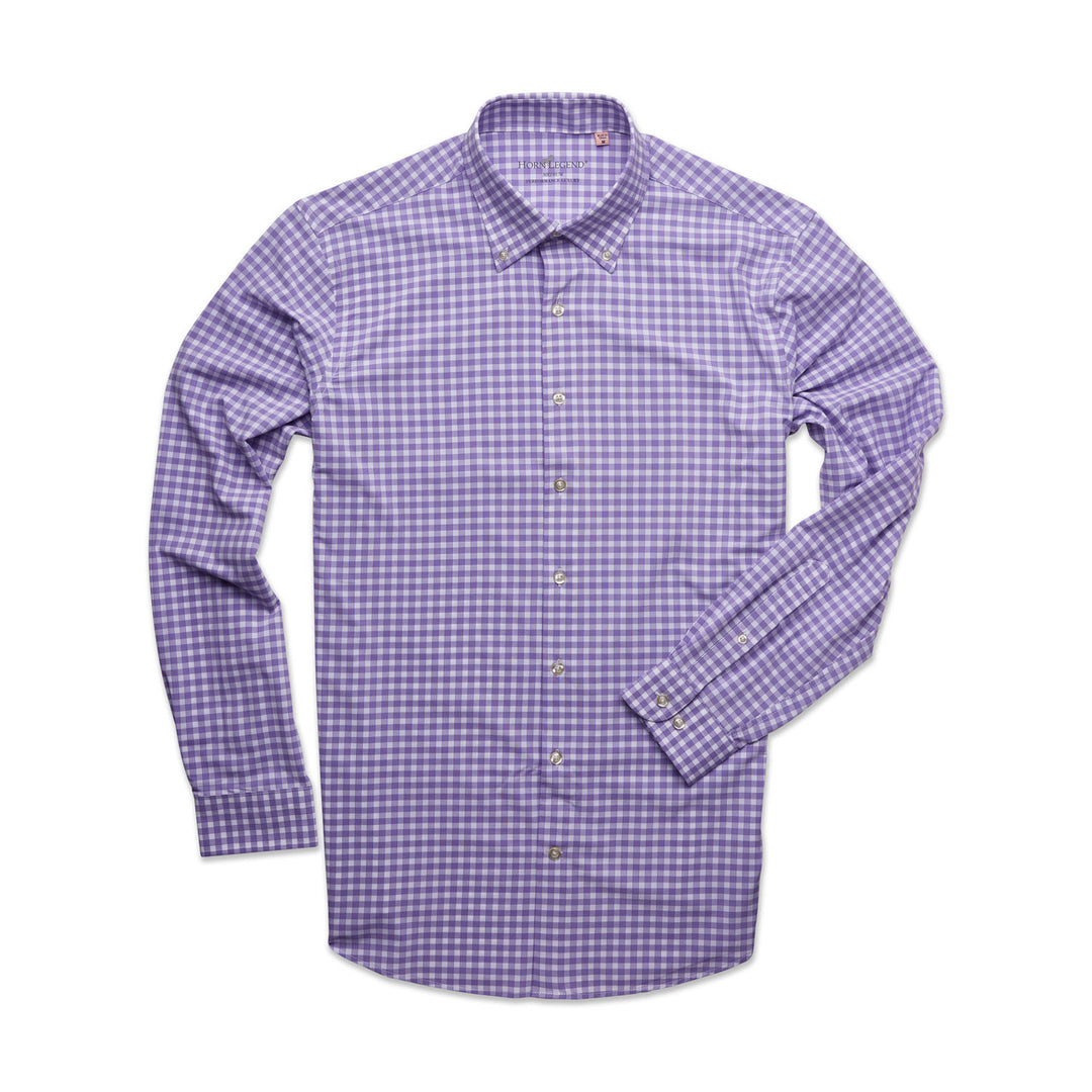 Horn Legend Highland Performance Sport Shirt: White/Purple