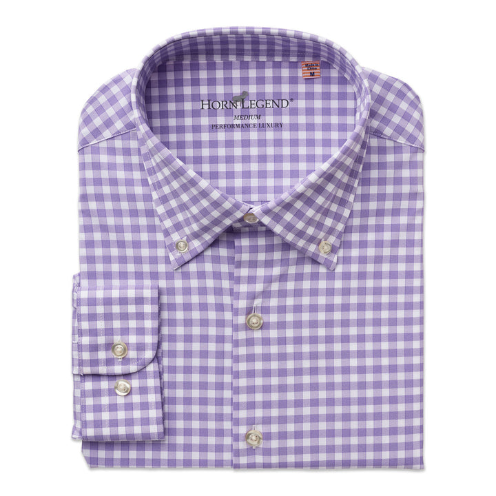 Horn Legend Highland Performance Sport Shirt: White/Purple