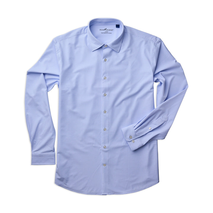 Horn Legend Galleria Spread Collar Hidden Button Performance Sport Shirt: Serenity