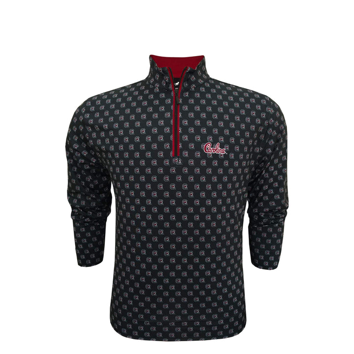 Horn Legend Unversity of South Carolina 1/4 Zip Pullover: Black/Charcoal