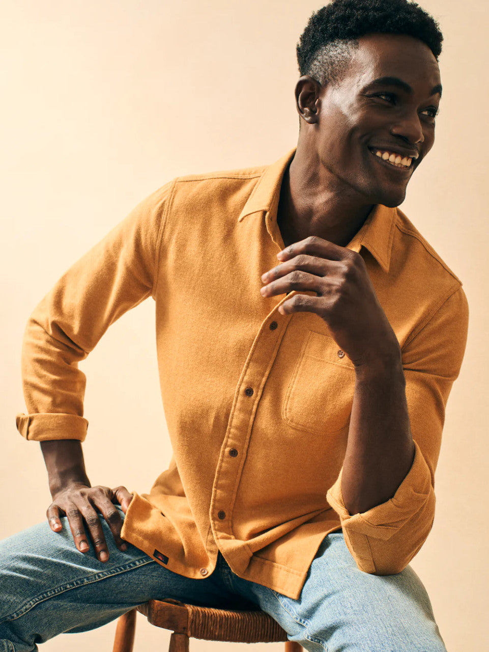 Craig Faherty Faherty Super Brushed Flannel: Sierra Gold – Craig Reagin Clothiers