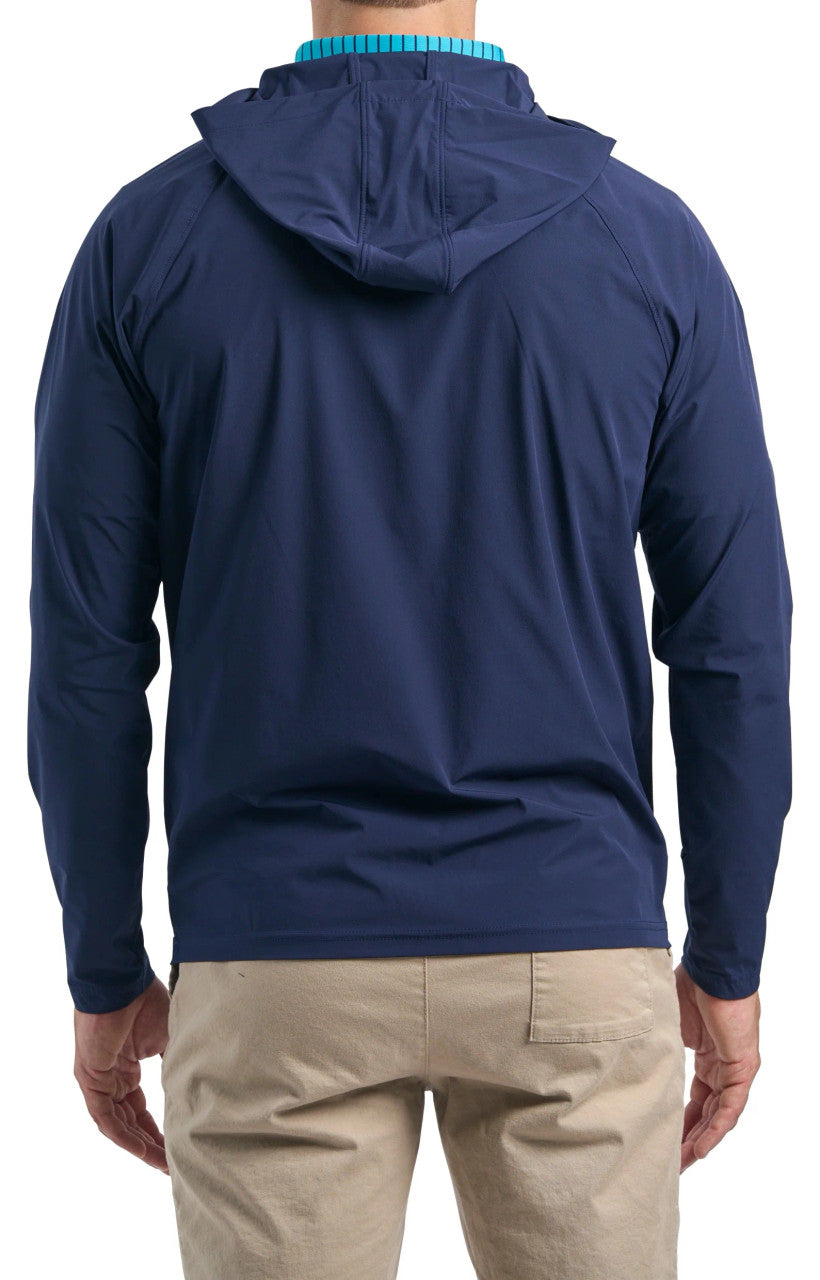 Harlestons Hooded Sport Pullover: Beaufain Blue