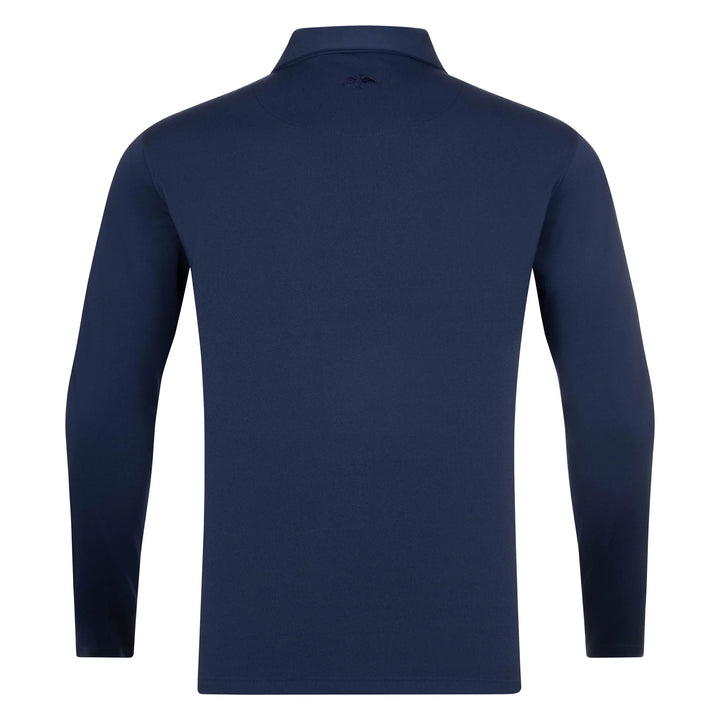 Harlestons The Cypress Longsleeve Polo: Beaufain Blue