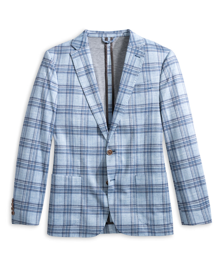 Johnnie-O Samuel Top Shelf Printed Knit Sport Coat: Gulf Blue