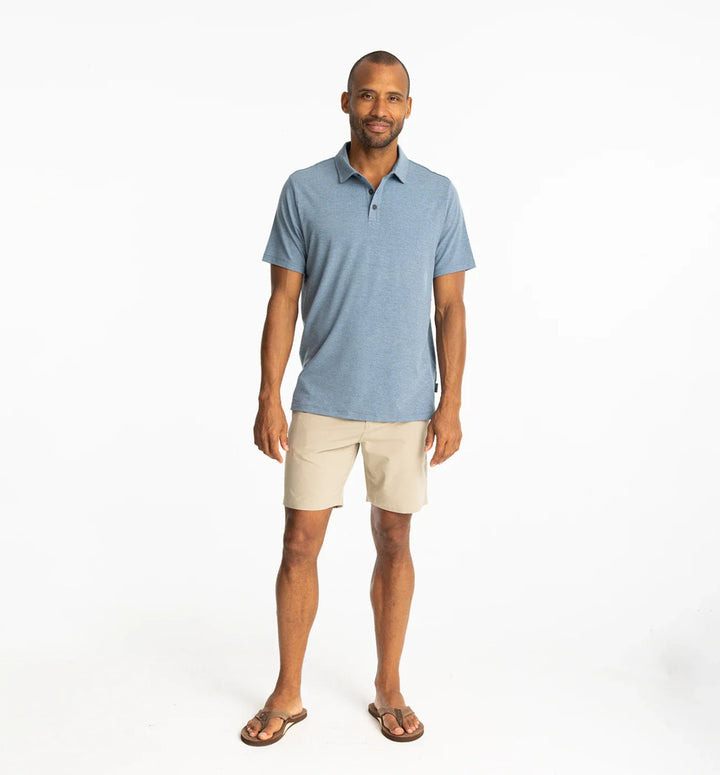 Free Fly Men's Bamboo Flex Polo II: Heather  Deepwater