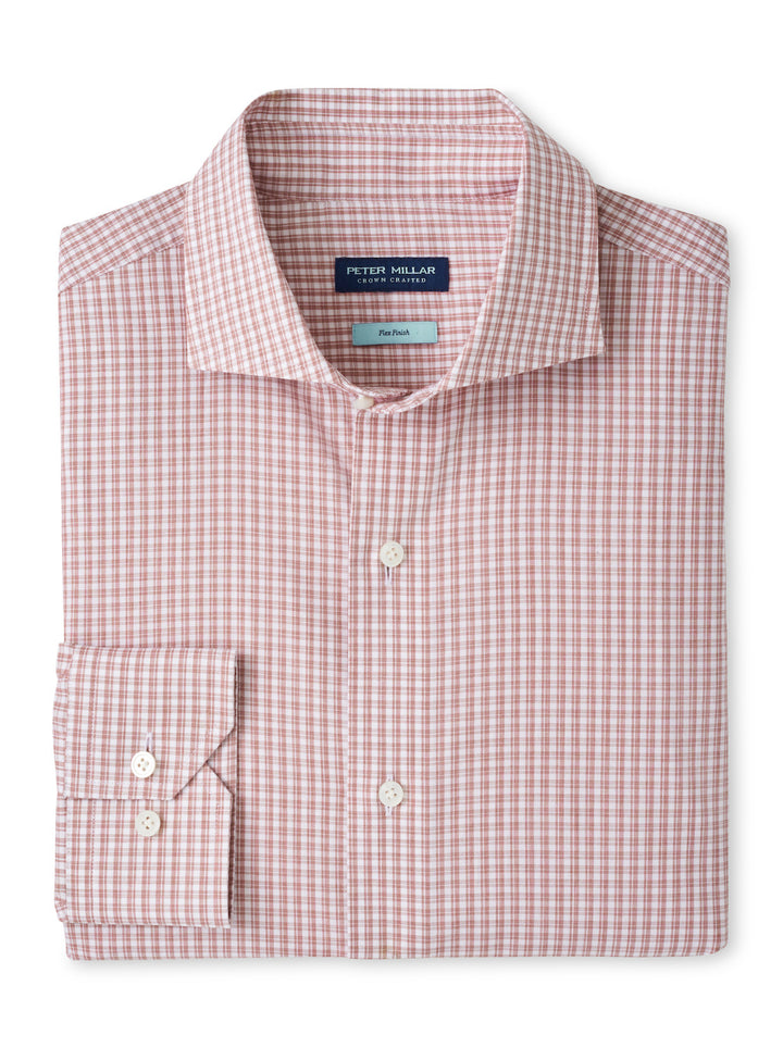 Peter Millar Torino Cotton Sport Shirt: Red Rouge