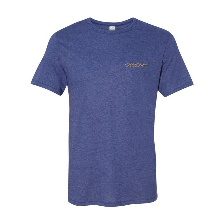 Savage Supply Hidden Tracks T-shirt: Vintage Royal