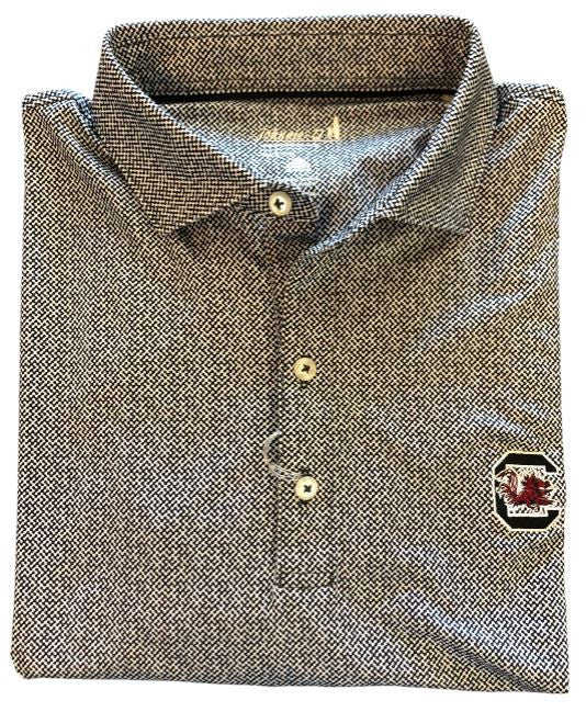 Johnnie-O University of South Carolina Block C Hinson Polo: Black