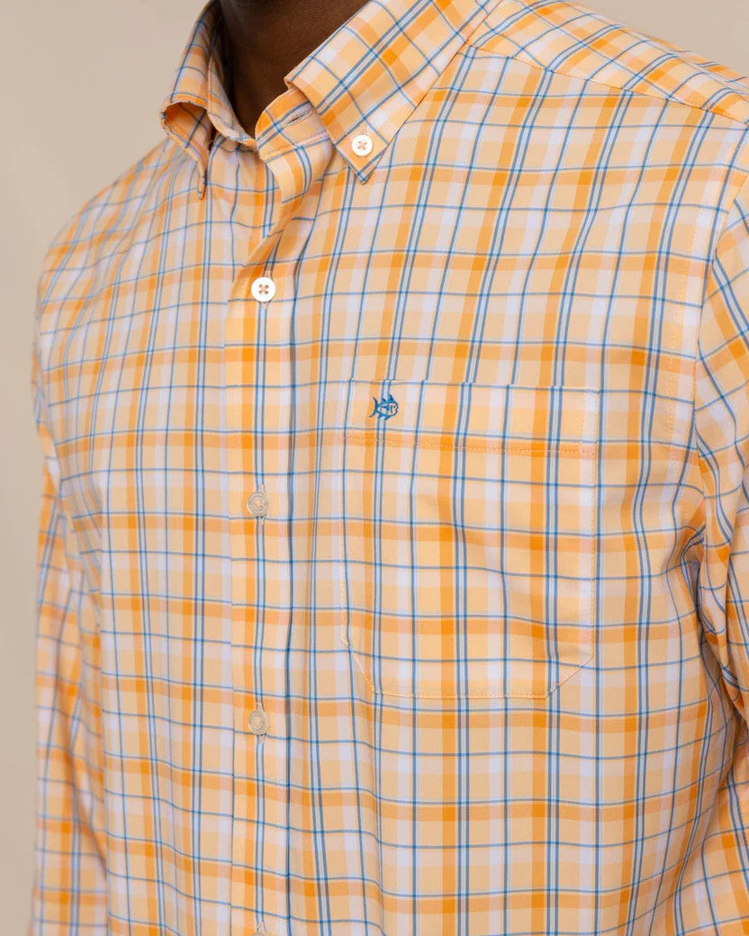 Southern Tide brrr°® Whalehead Plaid Intercoastal Sport Shirt: Horizon