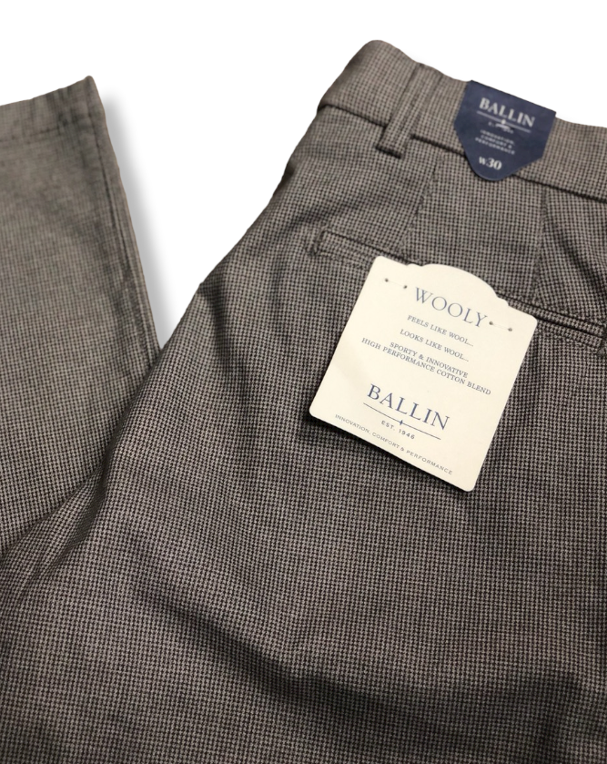 Ballin Wooly Houndstooth Chino: Tan