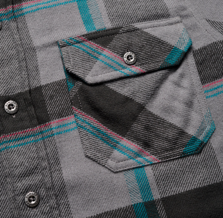 Howler Brothers Harker's Flannel: Backdrop Plaid - Greystroke