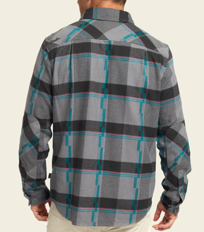 Howler Brothers Harker's Flannel: Backdrop Plaid - Greystroke