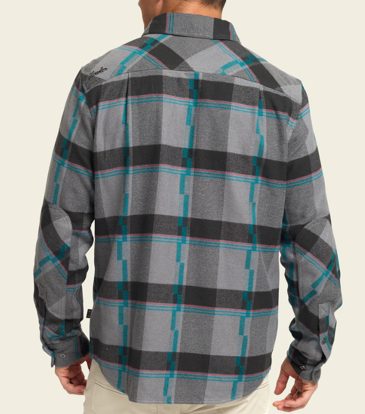 Howler Brothers Harker's Flannel: Backdrop Plaid - Greystroke