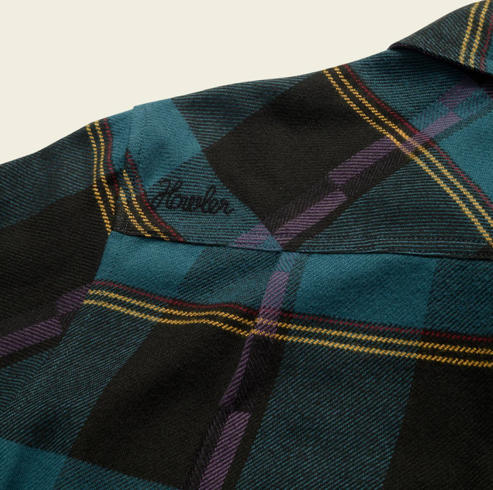 Howler Brothers Harker's Flannel: Backdrop Plaid - Phantom Blue