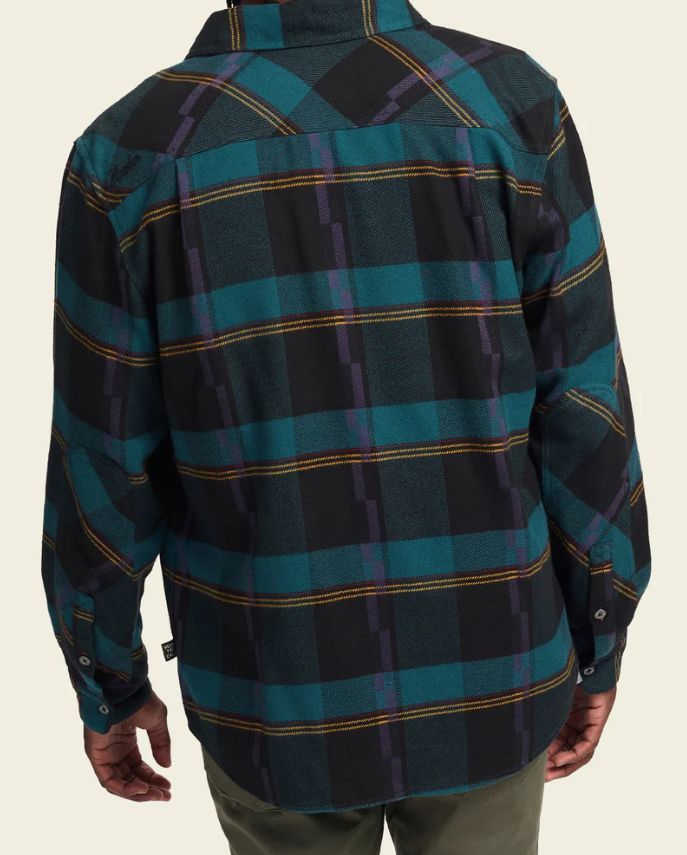 Howler Brothers Harker's Flannel: Backdrop Plaid - Phantom Blue