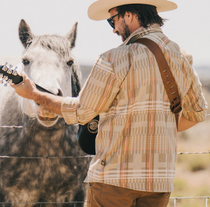 Howler Brothers Harker's Flannel: Conor Plaid - Natural
