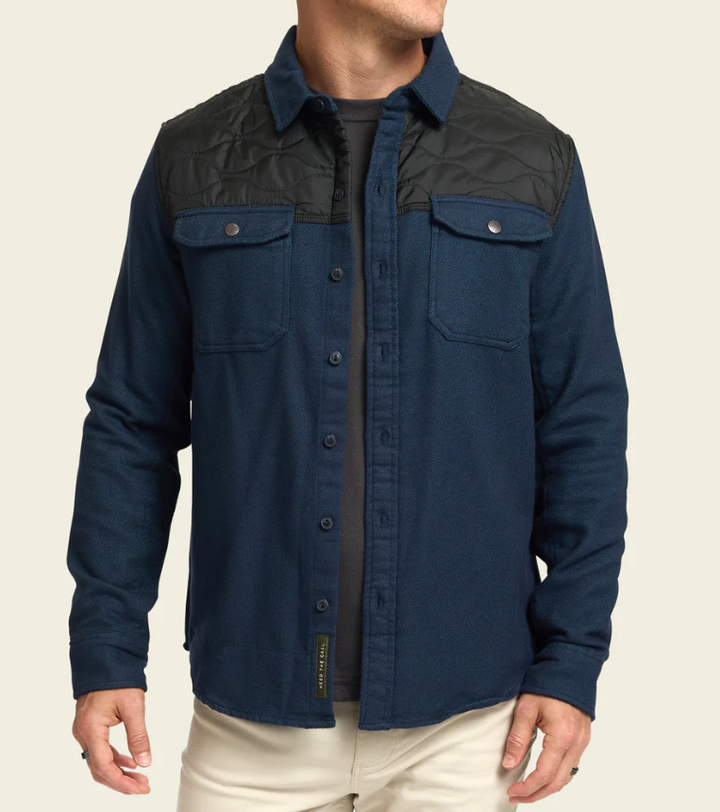Howler Brothers Quintana Quilted Flannel: Station Blue