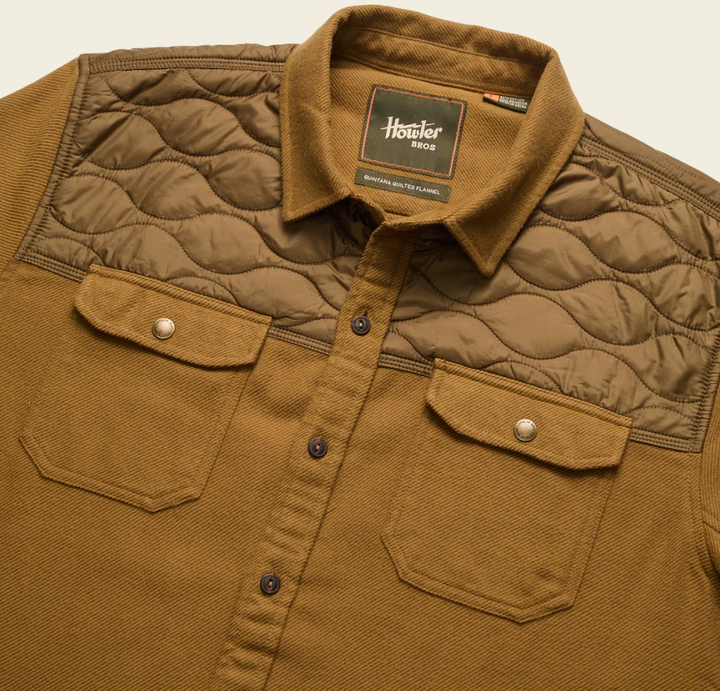 Howler Brothers Quintana Quilted Flannel: Teak