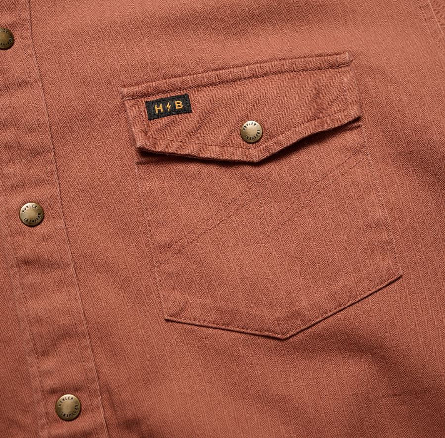 Howler Brothers Sawhorse Work Shirt: Mink Brown