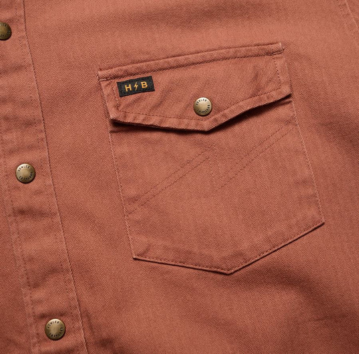 Howler Brothers Sawhorse Work Shirt: Mink Brown