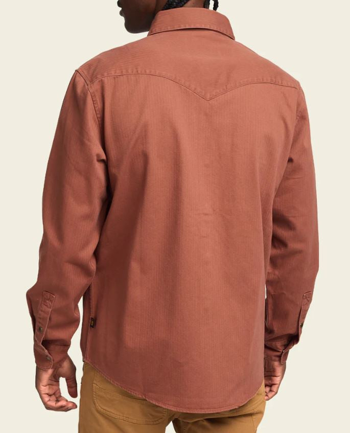 Howler Brothers Sawhorse Work Shirt: Mink Brown