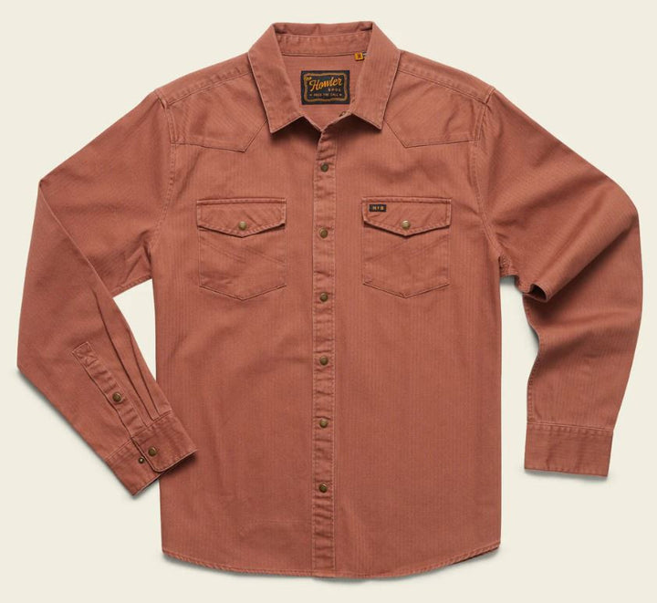 Howler Brothers Sawhorse Work Shirt: Mink Brown