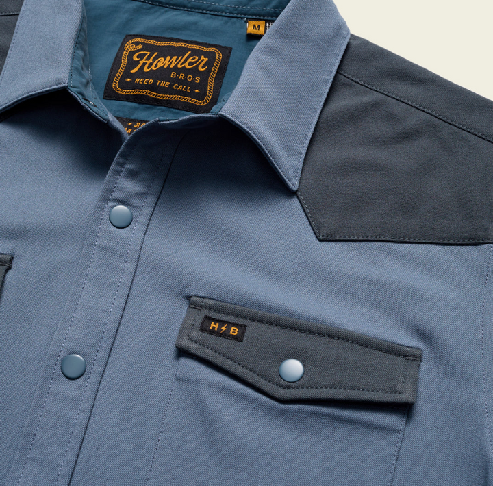 Howler Brothers Stockman Stretch Snapshirt: Mirage Blue