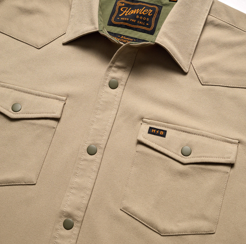 Howler Brothers Stockman Stretch Snapshirt: Putty