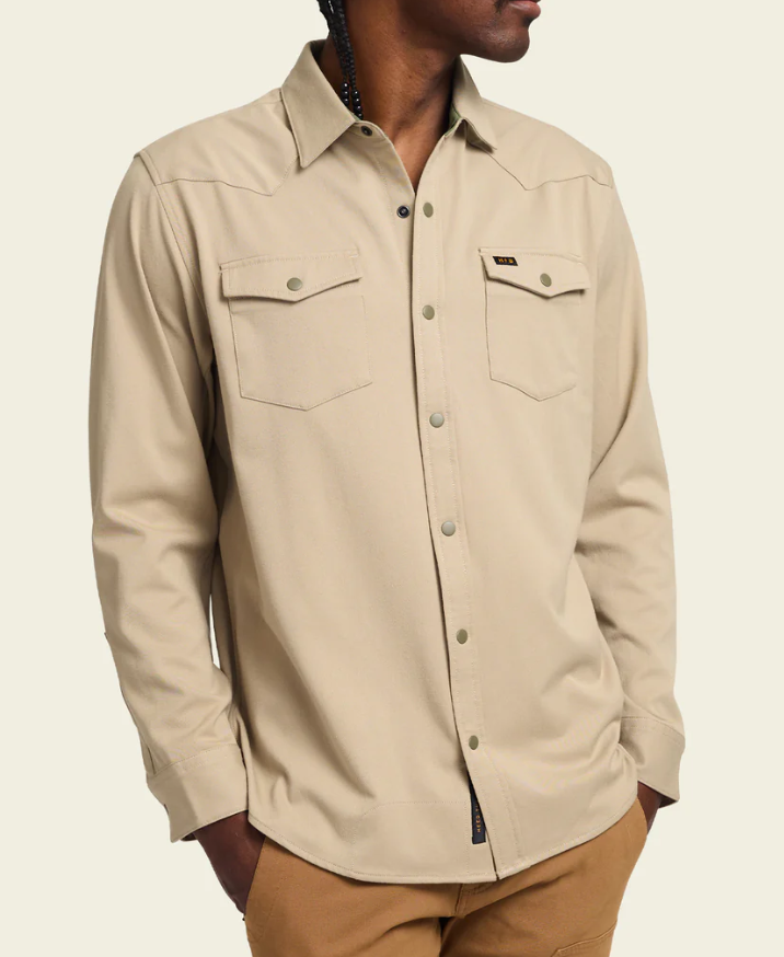 Howler Brothers Stockman Stretch Snapshirt: Putty