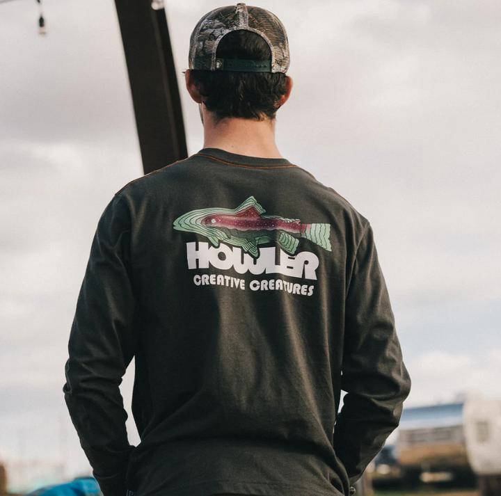 Howler Brothers Trucha Longsleeve T-shirt: Antique Black