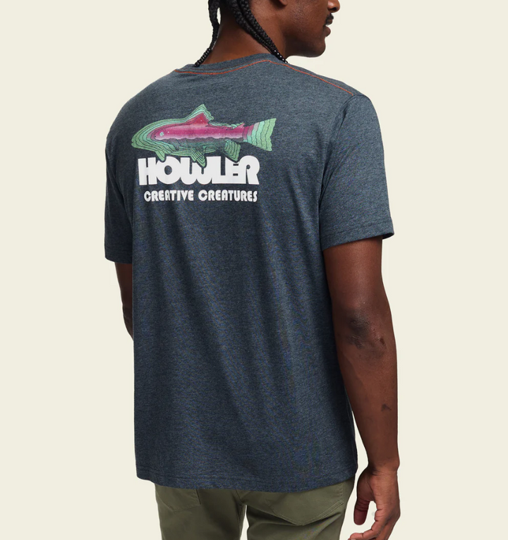 Howler Brothers Trucha Pocket T-shirt: Charcoal Heather