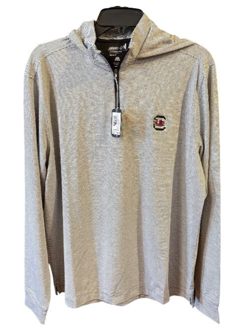 Johnnie-O University of South Carolina "Block C" Hybrid Hoodie: Charcoal