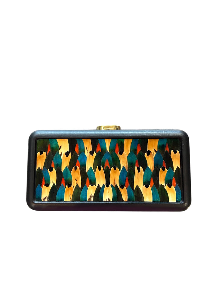 Brackish Le Marais Clutch: Pheasant, Peacock Feathers