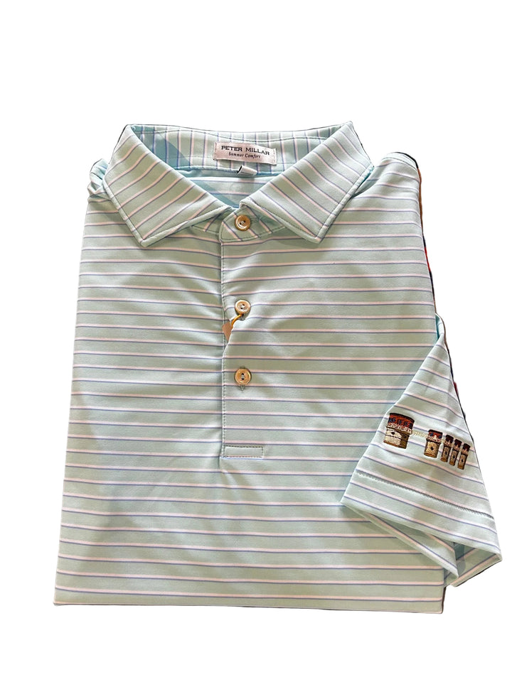 Peter Millar Dunnes Performance Jersey Polo Lake Murray Dam Towers: Clearwater