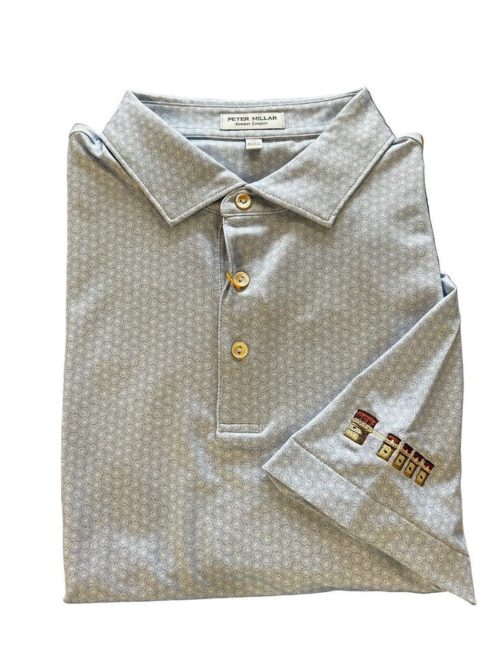 Peter Millar Nautilus Performance Jersey Polo Lake Murray Dam Towers: Stream Blue
