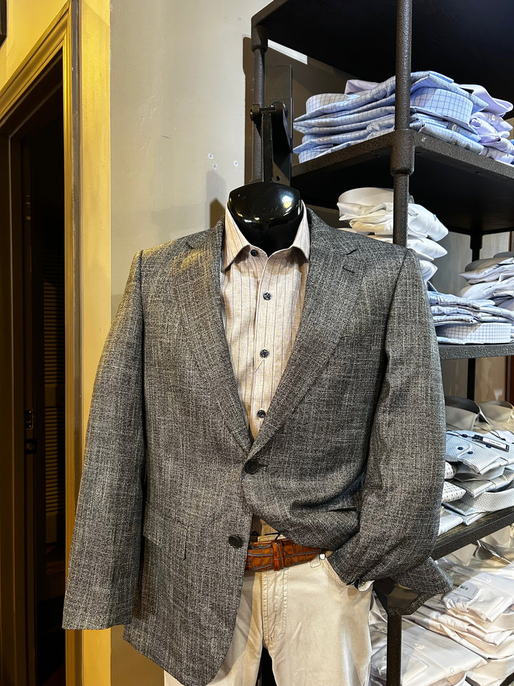MaxDavoli by MaxMan Bamboo Tailored Coat: Charcoal