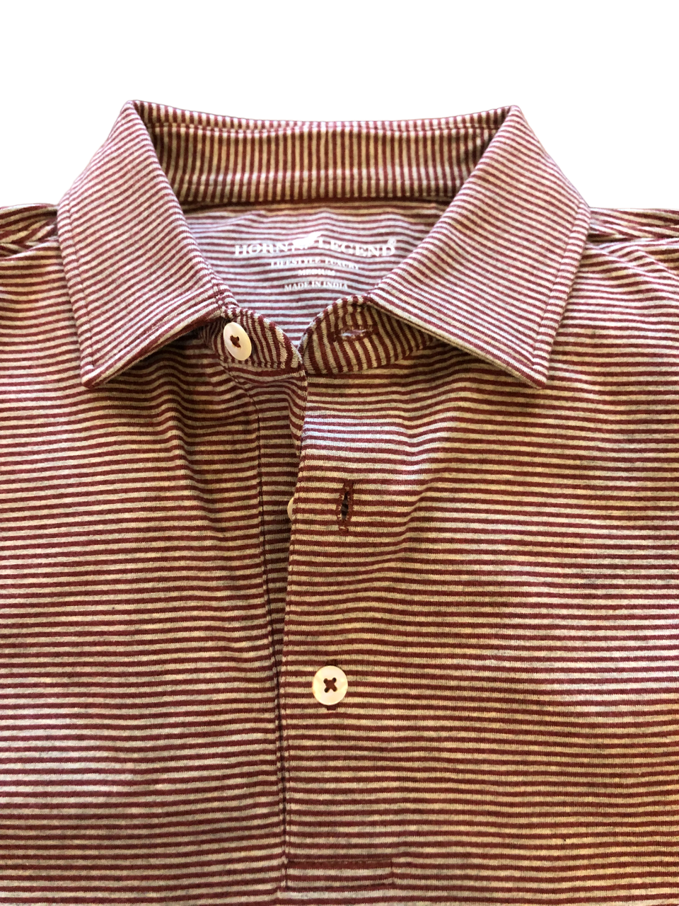 Horn Legend Cotton Mini Stripe: Maroon/Grey