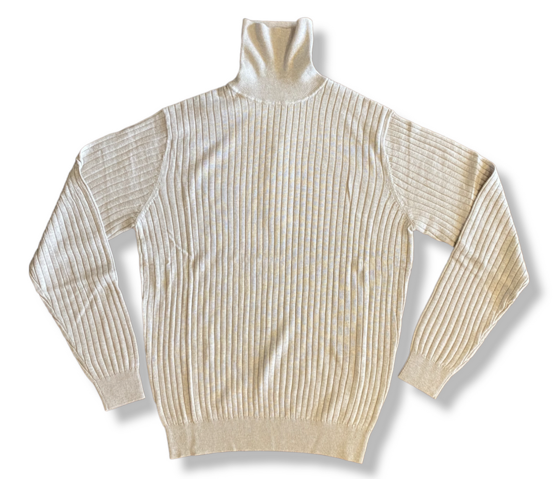 Craig Reagin Silk/Cotton Turtle Neck: Oatmeal