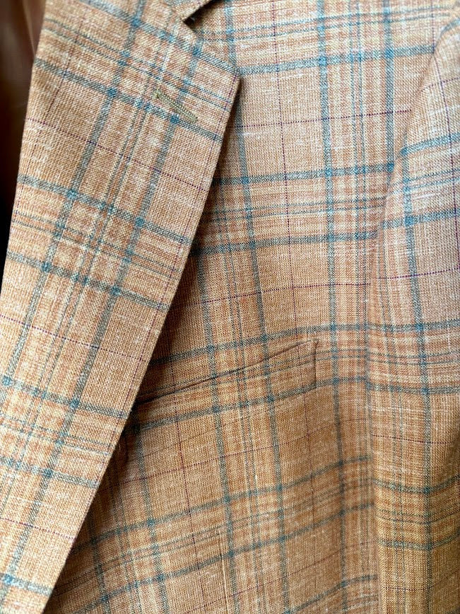 MaxDavoli By Maxman E Thomas Soft Coat: Orange Plaid