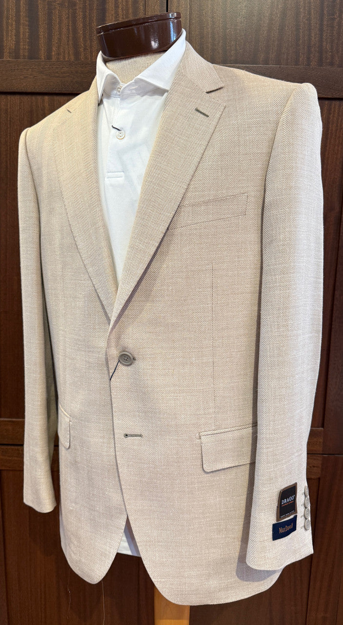 MaxDavoli by MaxMan Drago Soft Coat: Wheat Herringbone