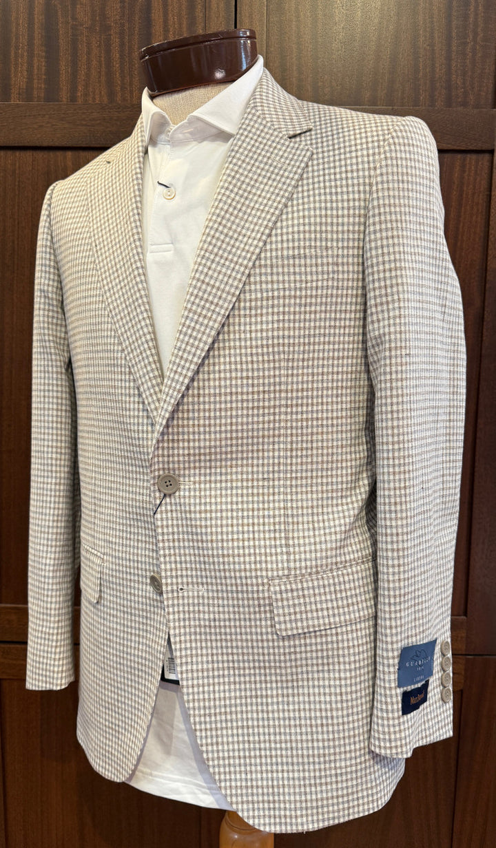 MaxDavoli by MaxMan Guabello Soft Coat: Oatmeal Check