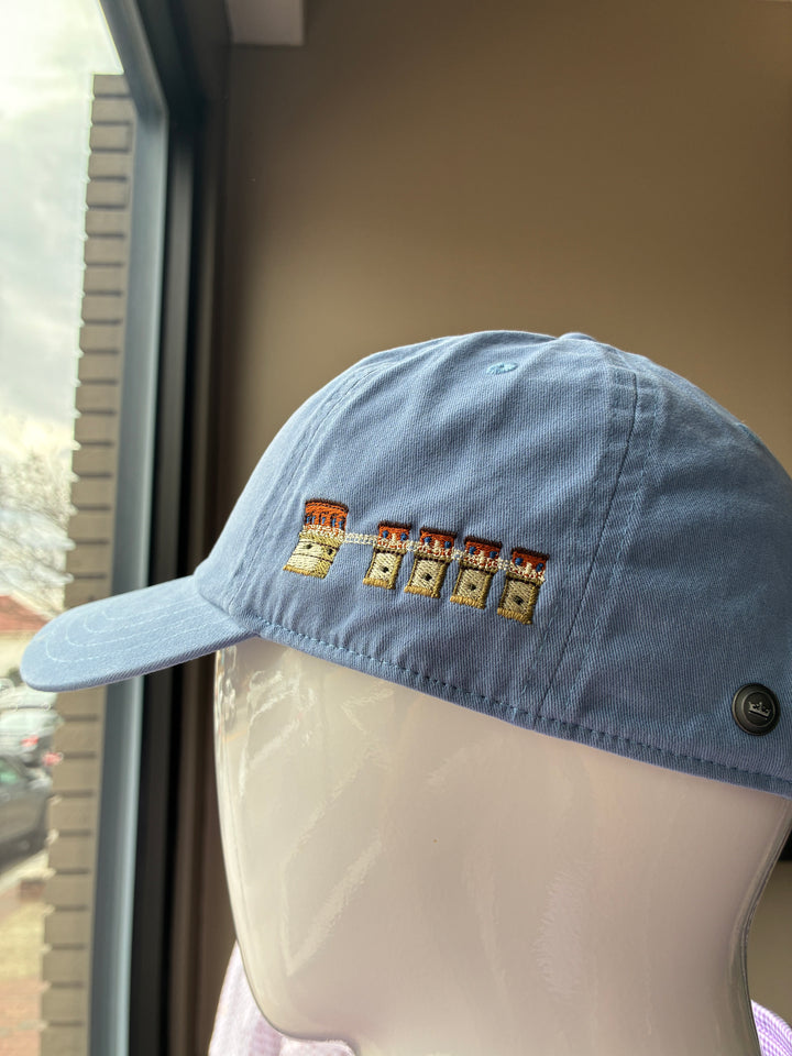 Peter Millar Whitaker Washed Twill Hat Lake Murray Dam Towers: Astral Blue